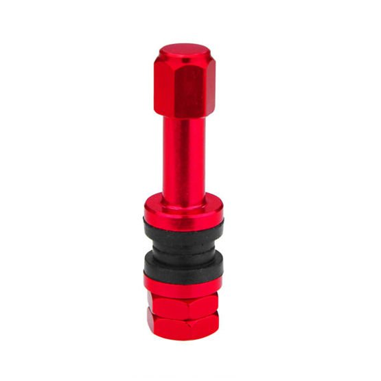 Zawór do felg czerwony X2 Series Red Edition (skręcany, aluminiowy TR48E) - 1 szt - Carbonado