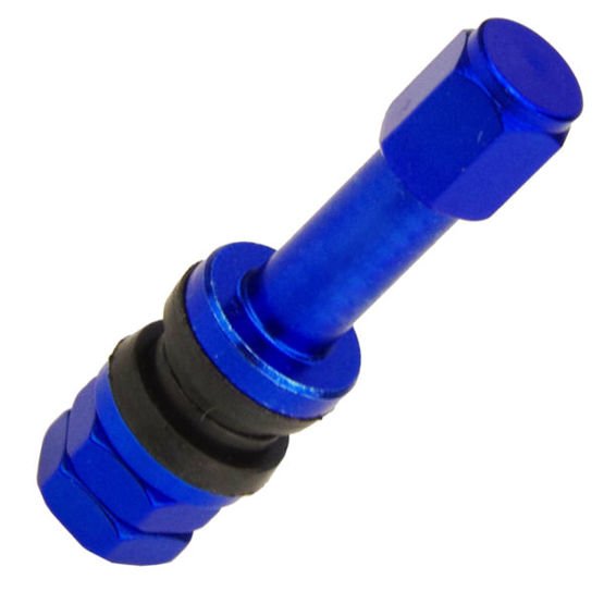 Zawór do felg niebieski X2 Series Blue Edition (skręcany, aluminiowy TR48E) - 4 szt - Carbonado