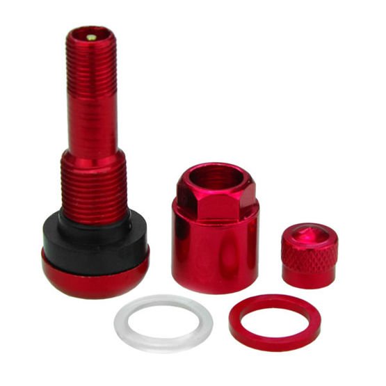 Zawory do felg czerwone X1 Series Red Edition (skręcane, aluminiowe MS525) - 4 szt - Carbonado